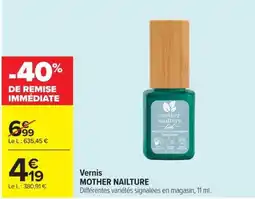 Carrefour MOTHER NAILTURE Vernis offre