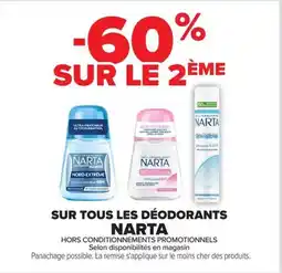 Carrefour Narta Déodorants offre