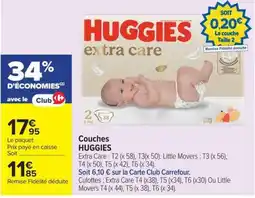 Carrefour HUGGIES couches offre