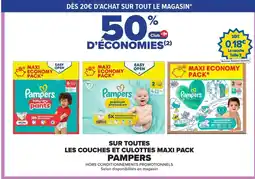 Carrefour Pampers Sur toutes les couches culottes maxi pack offre