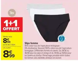Carrefour Tex Slips femme offre