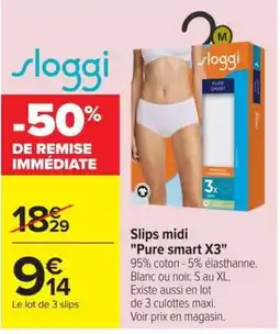 Carrefour sloggi Slips midi offre
