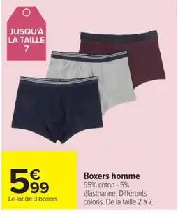 Carrefour Boxers homme offre
