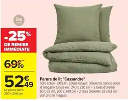 Carrefour Tex HOME Parure de lit "Cassandre" offre
