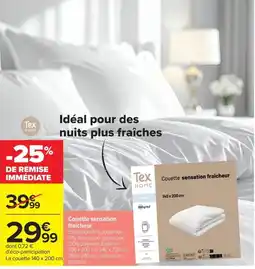Carrefour Tex HOME Couette sensation fraîcheur offre