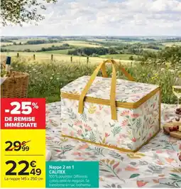 Carrefour CALITEX Nappe 2 en 1 offre