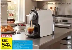 Carrefour MEDEK Machine à expresso blanche offre