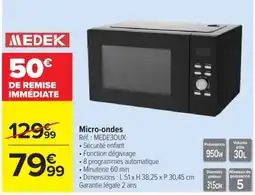 Carrefour MEDEK Micro-ondes offre