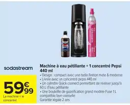 Carrefour sodastream Machine à eau pétillante offre