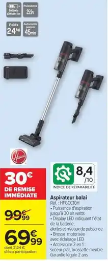 Carrefour Horns in Aspirateur balai offre