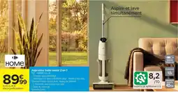 Carrefour HOME Aspirateur balai laveur 2 en 1 offre