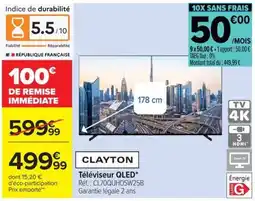 Carrefour CLAYTON Téléviseur QLED* offre
