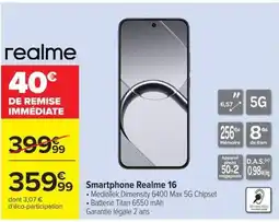 Carrefour realme Smartphone Realme 16 offre