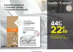 Carrefour Tex Home Couette 4 saisons offre