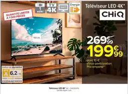 Carrefour CHiQ Téléviseur LED 4K offre
