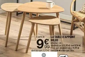 Centrakor La table d’appoint mileo offre