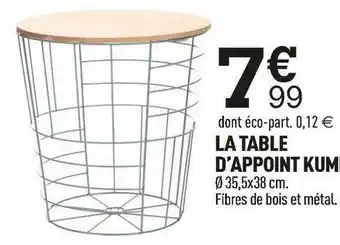 Centrakor La table d’appoint kumi offre