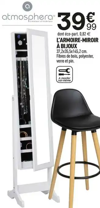 Centrakor Atmosphera l’armoire-miroir à bijoux offre