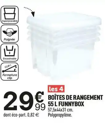 Centrakor Boîtes de rangement 55 l funnybox offre