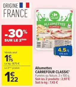 Carrefour Market Carrefour Classic Allumettes offre