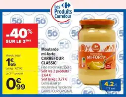 Carrefour Market Carrefour Classic' Moutarde mi-forte offre