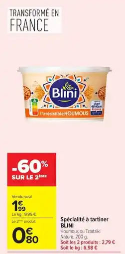 Carrefour Market BLINI Houmous offre