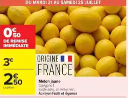 Carrefour Market Melon jaune offre