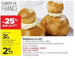 Carrefour Market Religieuse au café offre