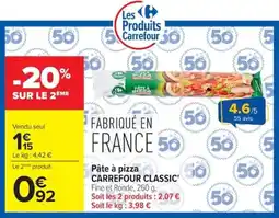 Carrefour Market Carrefour Classic Pâte à pizza offre