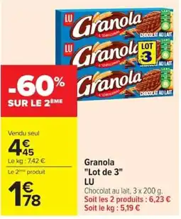 Carrefour Market LU Granola offre