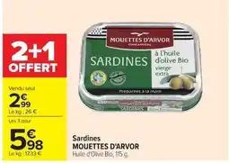 Carrefour Market MOUETTES D'ARVOR SARDINES offre