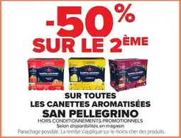 Carrefour Market San pellegrino sur toutes les canette armatisees offre