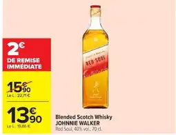 Carrefour Market JOHNNIE WALKER Blended Scotch Whisky Red Soul offre