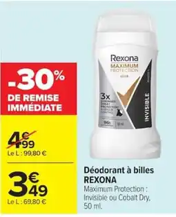 Carrefour Market Rexona Déodorant à billes offre