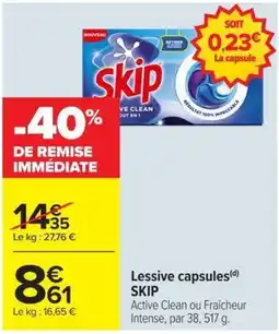 Carrefour Market SKIP Lessive capsules offre