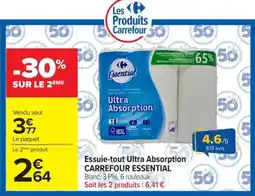 Carrefour Market Carrefour Essential Essuie-tout Ultra Absorption offre