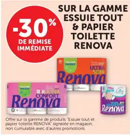 Super U Renova Essuie tout & Papier toilette offre