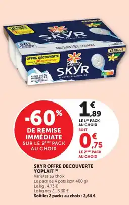 Super U Yoplait SKYR offre