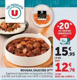 Super U ROUGAIL SAUCISSE U offre