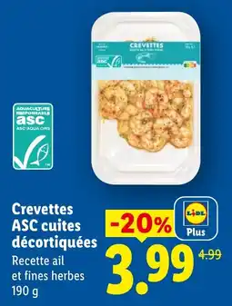 Lidl CREVETTES ASC offre