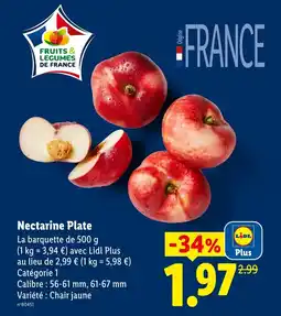 Lidl Nectarine Plate offre