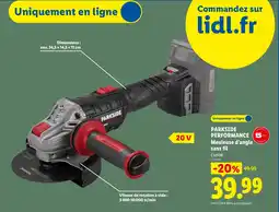 Lidl Parkside meuleuse d'angle sans fil offre