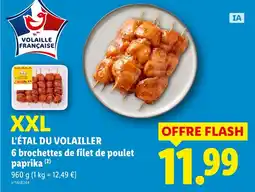Lidl VAULIS brochettes de filet de poulet offre