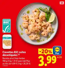 Lidl Crevettes ASC offre