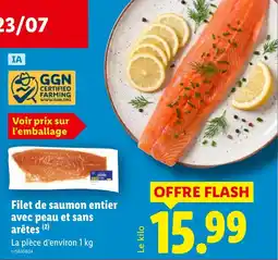 Lidl IA Filet de saumon entier offre