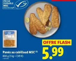 Lidl Panés au cabillaud MSC offre