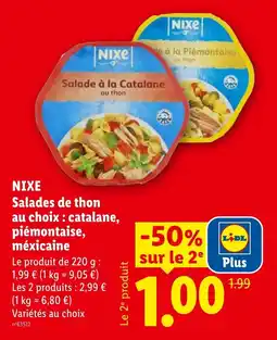 Lidl NIXE Salades de thon offre