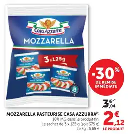 Maximarché Casa Azzurra Mozzarella offre