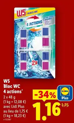 Lidl W5 Bloc WC offre
