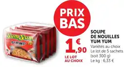 Maximarché Yum Yum Soupe de nouilles offre